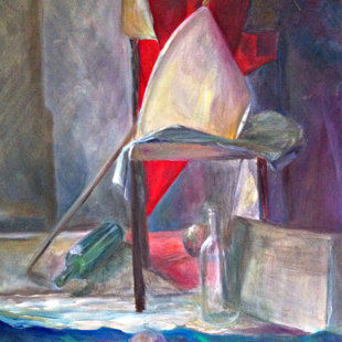 martwa natura z krzesłem (2012) - olej, płótno 60x70 (niedostępny)